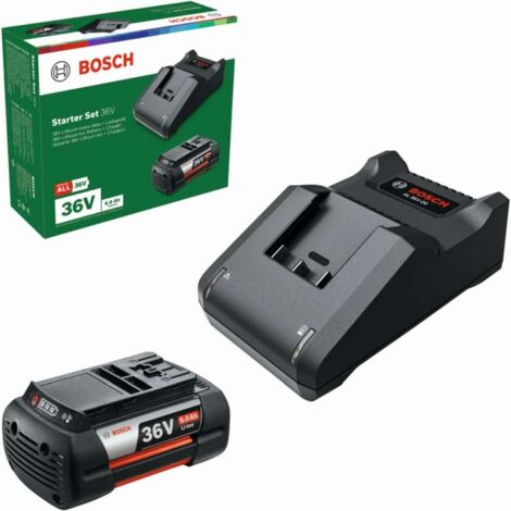 BOSCH HOBBY BOSCH Professional Starter-Set 36V (GBA 36V 6.0Ah + AL 36V-20) (schwarz, 36V POWER FOR ALL, Akku + Ladegerät) (F 016 800 636)