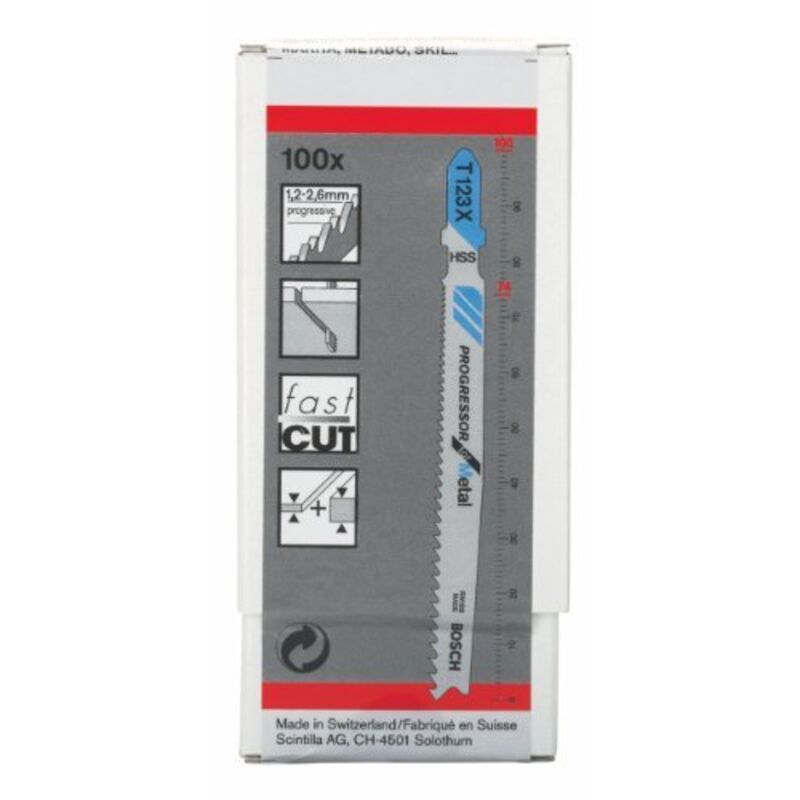 Lama per sega a tazza PRO Metal spessa e sottile T123XF, 100 mm, confezione da 100 pezzi