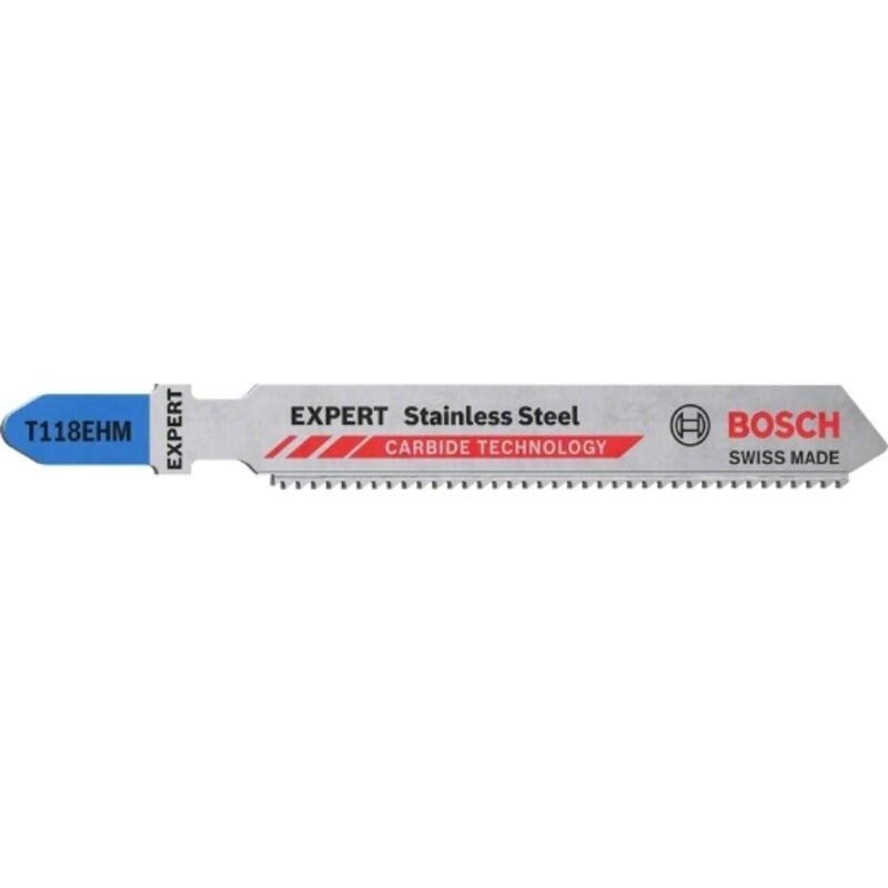Accessories 2608900562 lama per seghetto alternativo expert 'Stainless Steel' t 118 ehm, 3 pezzi 3 pz. - Bosch