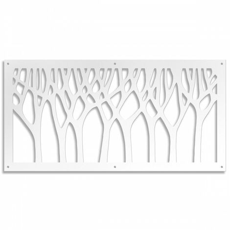 BOSCO - Pannello in PVC traforato - Parasole - Colore: bianco - Misura: 73x148 cm