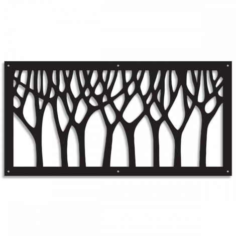 BOSCO - Pannello in PVC traforato - Parasole - Colore: nero - Misura: 47x94 cm