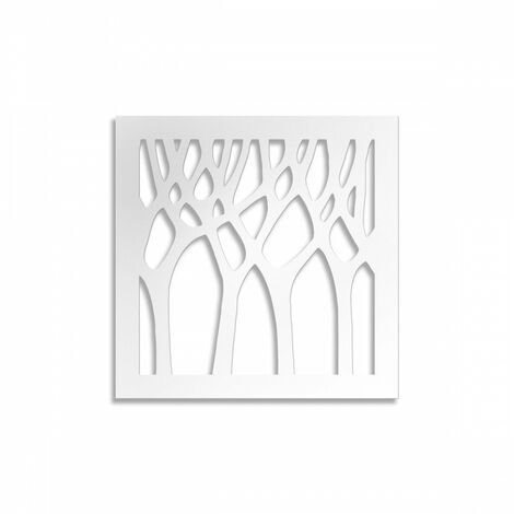 BOSCO - Pannello in PVC traforato - Parasole - Misura: 98x98 cm - Colore: bianco
