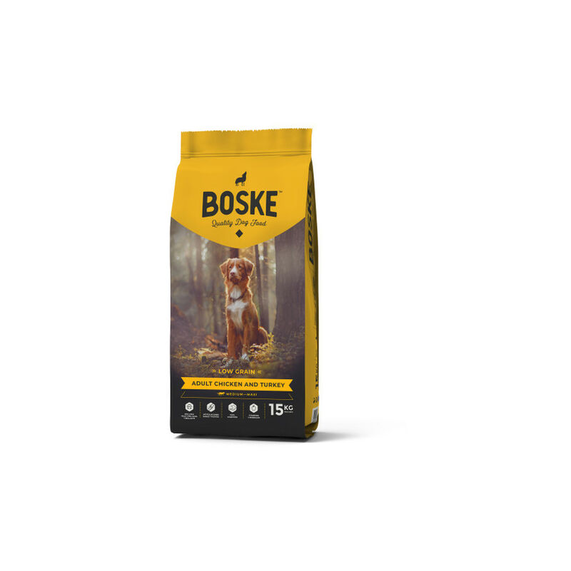

Adult Chicken & Turkey Low Grain Saco de 15 Kg - Boske