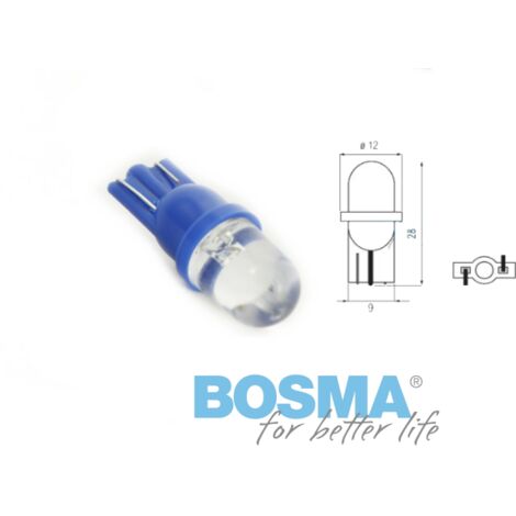 BOSMA Glühbirne 12V 1LED STANDARD T10 BLAU BLISTER