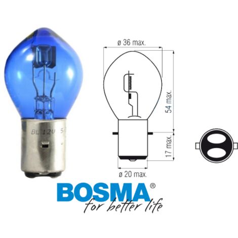 BOSMA Glühlampe 12V 35/35W BA20D BLAU (6159)