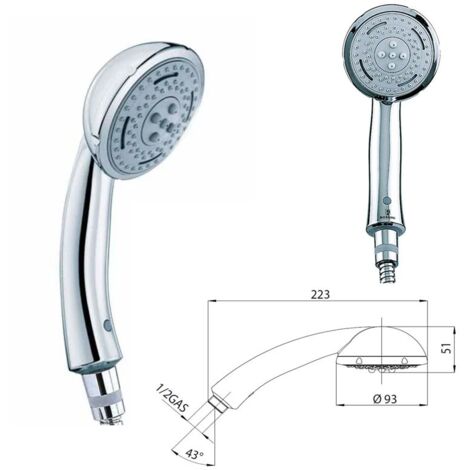 Bossini DUETTO NEB doccetta 3 getti ø 9,3 cm, finitura cromo B00152000030005