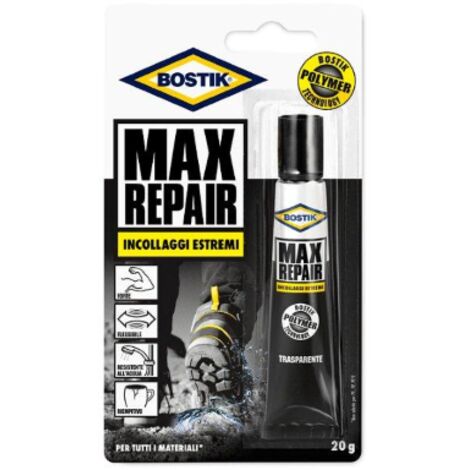Bostik 20 gr Max Repair colle silicone colle transparente sans solvants