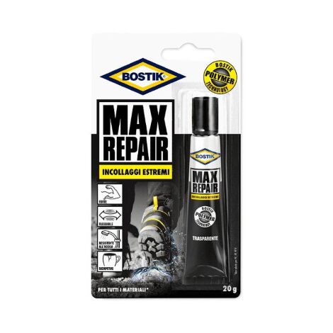 Bostik 20 gr Max Repair colle silicone colle transparente sans solvants