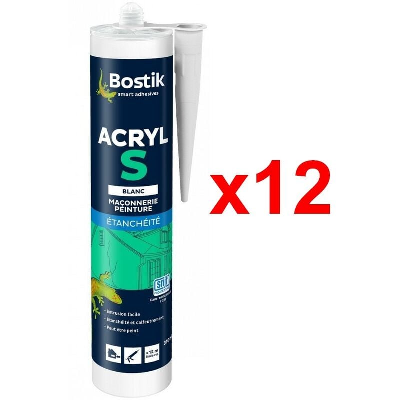 Bostik - acryl s Conditionnement: Pack de 12 Cartouches