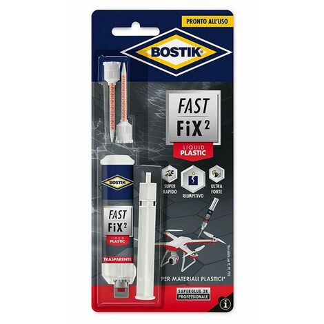 Bostik Adhésif de Réparation Bi-Composant Fast Fix Plastique Liquide 10g