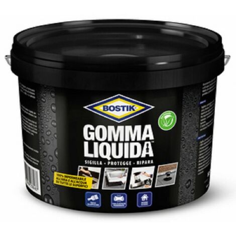 Bostik – Caoutchouc liquide étanche 5L pour intérieur et extérieur – Revêtement à base d'eau sans solvant – Résistance de -40 °C à +160 °C