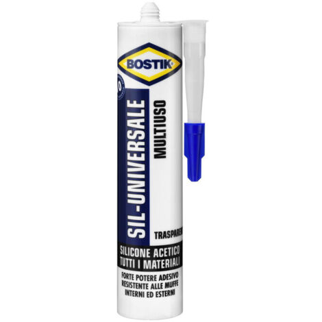 BOSTIK CARTUCCIA SIL.UNIVERS. TRASPAR. ML.280. Prezzo per 1 pezzo.