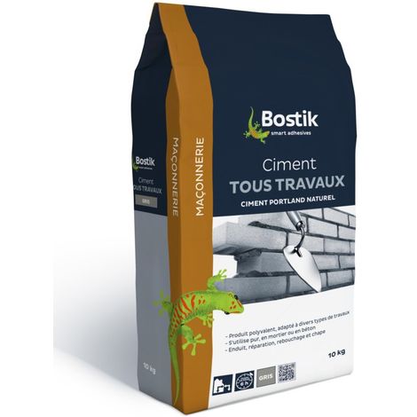 Bostik Ciment tous travaux 10kg Couleur: Blanc