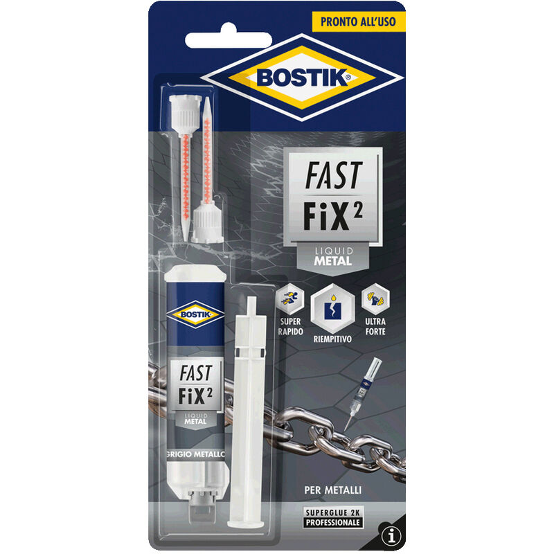 Bostik colla fast fix liquid metal. Prezzo per 1 pezzo.