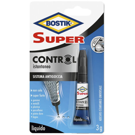 BOSTIK COLLA SUPER CONTROL 3GR ISTANTANEO ACCESSORI FAI DA TE BRICOLAGE