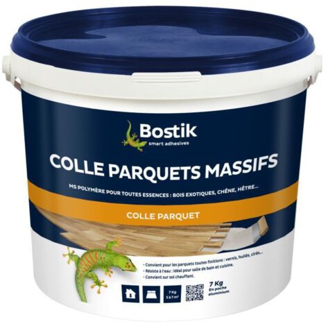 Bostik – Colle parquet massif 7kg – Résistante à l'eau – Pour bois dur et exotiques – Pose facile en environnements humides