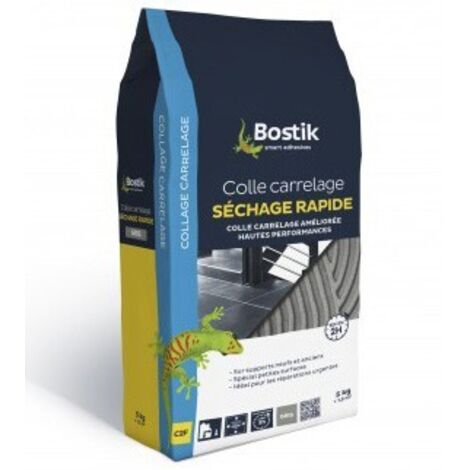 Bostik – Colle pour carrelage séchage rapide 5 kg – Adaptée pour sols et murs intérieurs – Compatible avec carreaux jusqu'à 60x60 cm