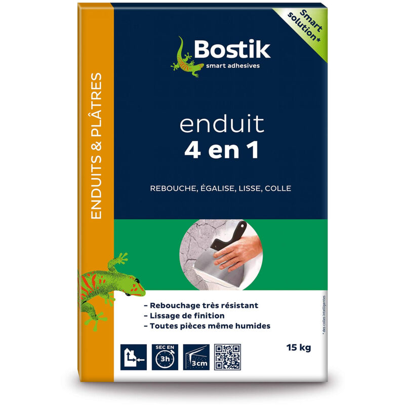 Bostik - Enduit Multi-Usage 4 en 1 Blanc 15 kg