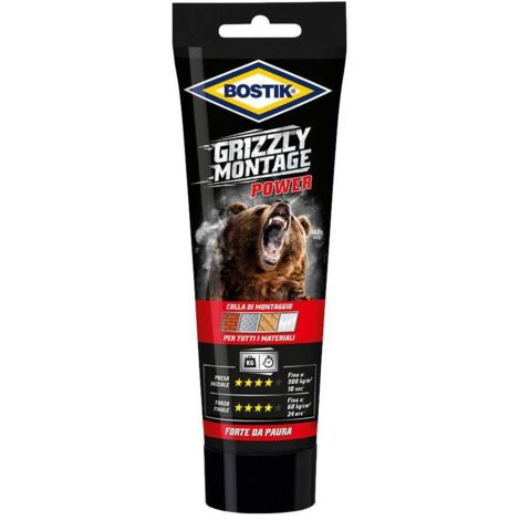 BOSTIK GRIZZLY MONTAGE POWER ADESIVO 250 G BIANCO TUBO