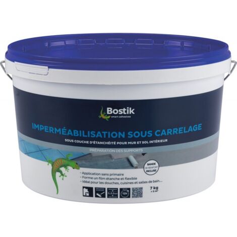 Bostik – Imperméabilisant sous carrelage 7kg – Film étanche flexible pour douches et cuisines – Application rouleau – Rendement 5m²