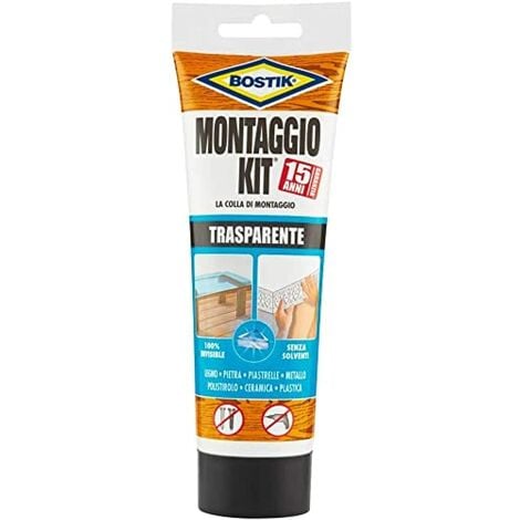 Bostik Montaggio Kit Trasparente tubo 210gr
