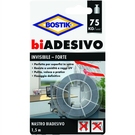 BOSTIK NASTRO BIADESIVO INVISIBILE 19MMX1,5M BLISTER 6 PZ