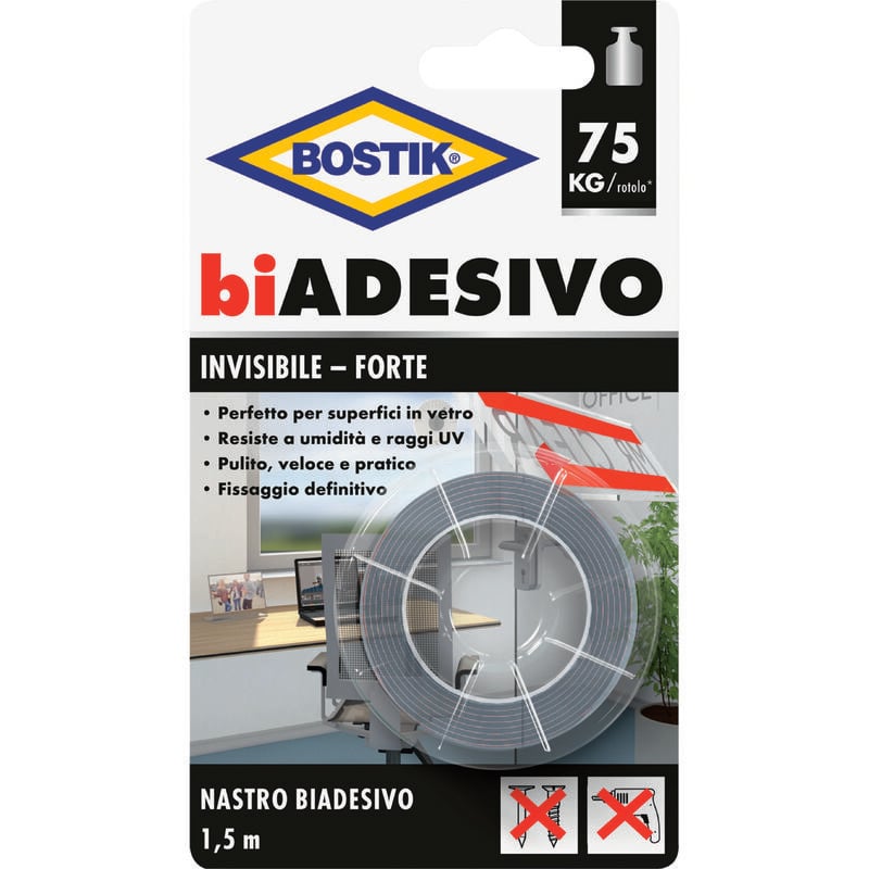 Image of Bostik nastro biadesivo invisibile m.1,5x19mm