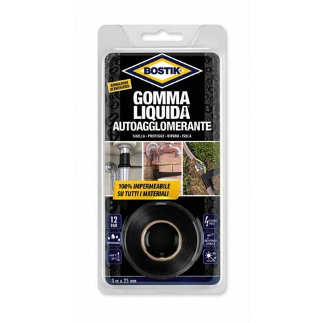 Bostik Nastro Gomma Liquida Autoagglomernate 3x25 mm