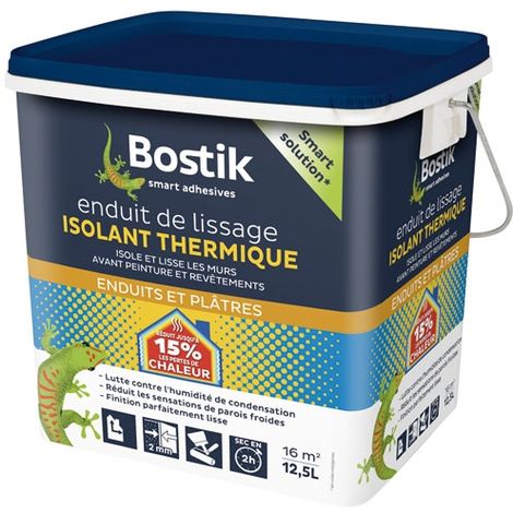 ENDUIT LISSAGE ISOLANT THERMIQUE 12.5L BOSTIK POUDRES 30604242