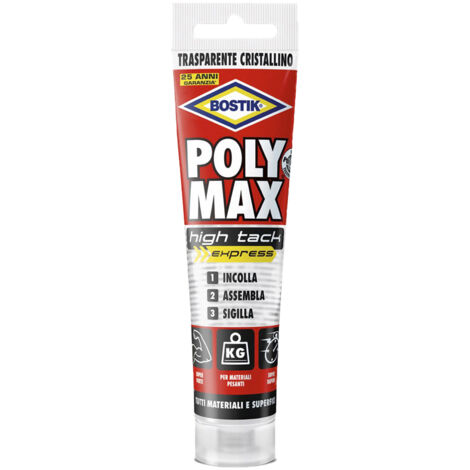 Bostik Poly Max High Tack Express colla di montaggio trasparente tubo 115gr
