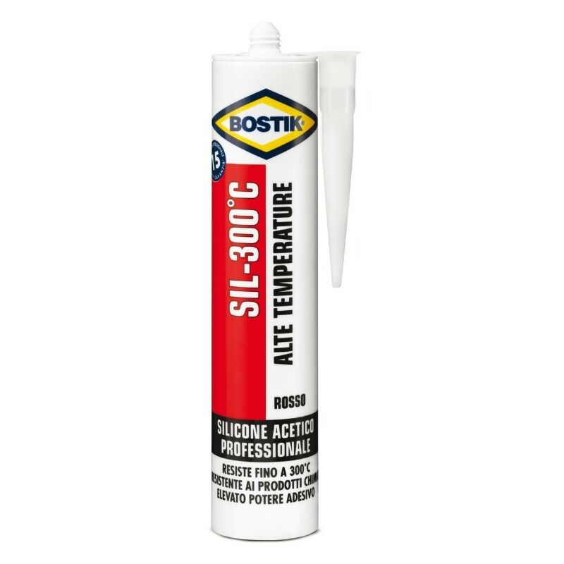 Bostik Professional Mastic silicone résistant à la chaleur 300 ml D2645