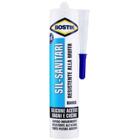 BOSTIK SIL-SANITARI RESISTENTE MUFFA 280 ML BIANCO 24 PZ