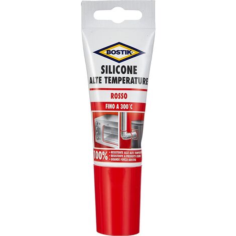 BOSTIK SILICONE ALTE TEMPERATURE ROSSO da -60°C a +200°C,  -- FER 386388