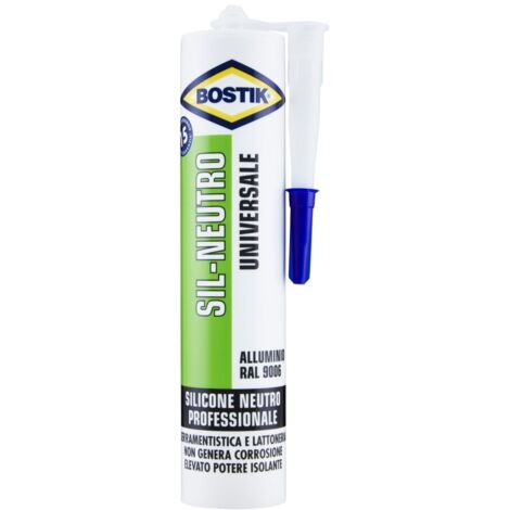 Bostik Silicone Neutro Professionale  Silicone Neutro Alluminio Ral 9006
