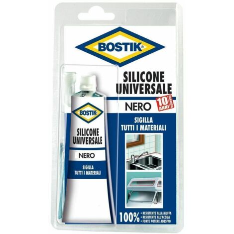 BOSTIK SILICONE UNIVERSALE 60 ML NERO BLISTER 12 PZ