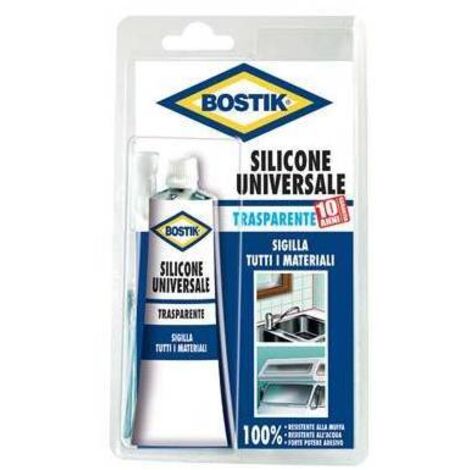 BOSTIK SILICONE UNIVERSALE TRASPARENTE 60ML ACCESSORI FAI DA TE
