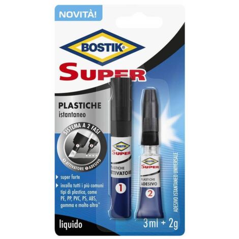 Bostik Super Plastiche (Attivatore+Adesivo) - 6 Pz