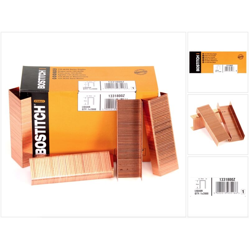 

Bostitch Grapas para cartón A3/4 - 18 mm / Licor - 2.000 grapas ( 1331800Z ) para DSA-3522-E / DS-3519-E / DSA-3519-E / DSA3522-E / MS-3519-E