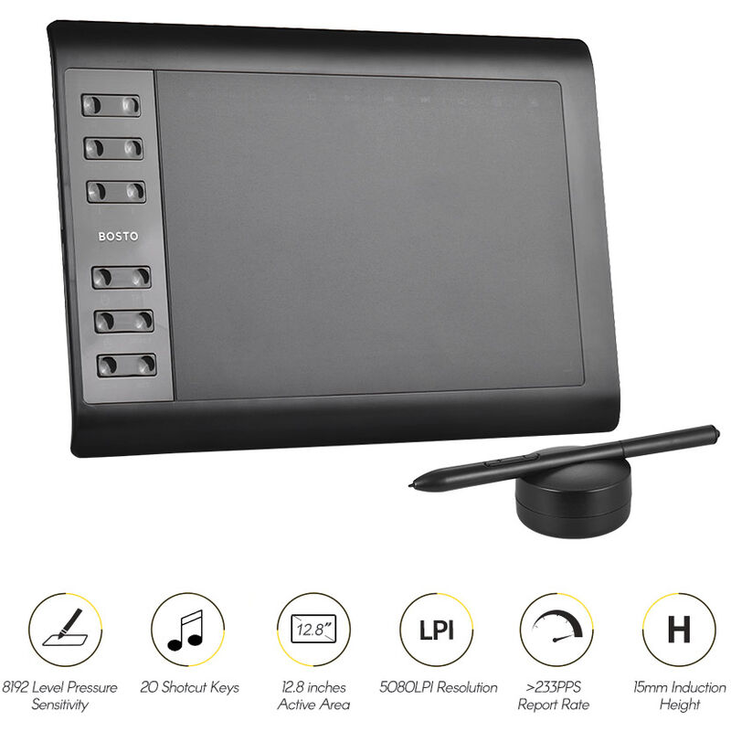 

1060 Plus Digital Graphic Drawing Painting Animation Tablet Pad 10 '' * 6 '' area de trabajo 8192 Nivel de sensibilidad a la presion con lapiz optico