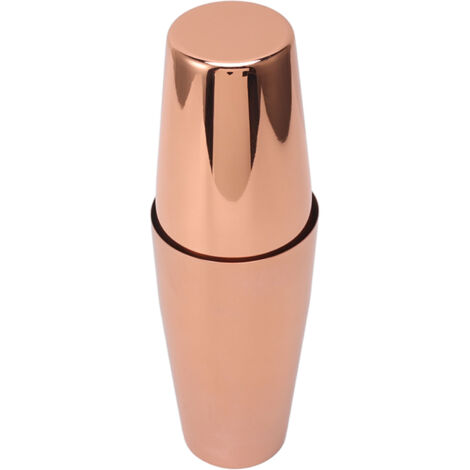 Boston Cocktailshaker aus Edelstahl mit glänzendem Roségold-Finish, auslaufsicher für Barkeeper