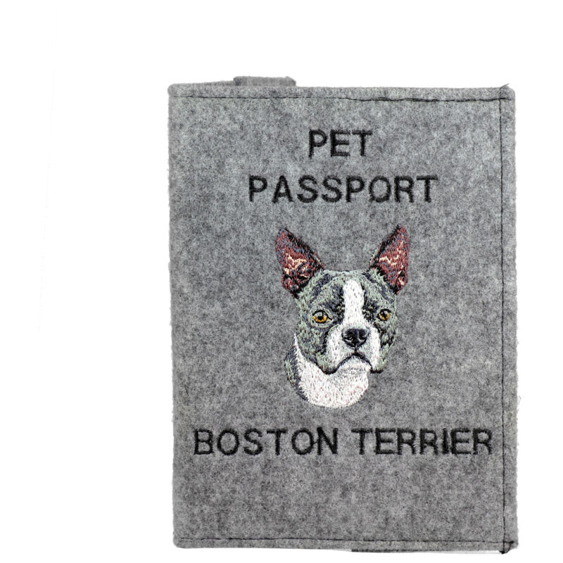 Image of Boston Terrier, Boston Bull Terrier - portapassaporto per cani, portadocumenti, regalo per viaggiatori di Art-Dog