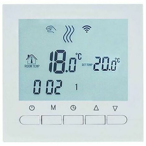 BOT-313 WiFi Digital Gas Boiler Thermostat Adjustable Wireless Programmable Indoor Room Thermostat with LCD Display and Online Control via Smartphone APP - Blue