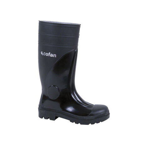 Bota de Agua Alta de Seguridad S-5 en Varios Colores y Fabricada en PVC - Tallas de 38 a 48 45 Negro