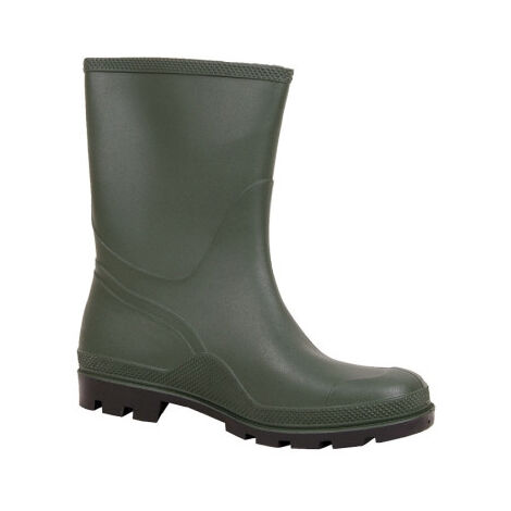 Bota de Agua Media Caña Fabricada PVC, verde con Suela Antideslizante 45 Verde