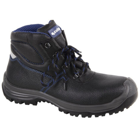 Bota de Piel Seguridad S3 Modelo Iskur Color Negro con Puntera de Carbono Light - Tallas de 36 a 47 41 Negro