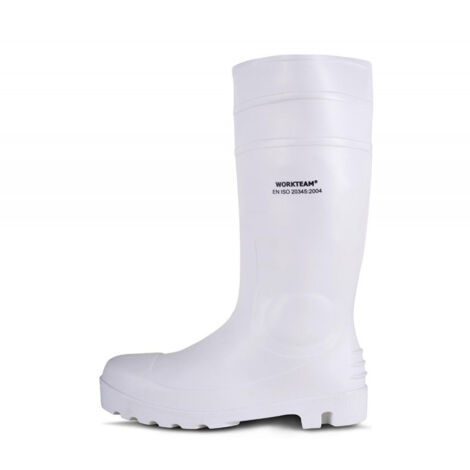 Bota pocera de protección blanca de caña alta WORKTEAM P2401 42 Blanco