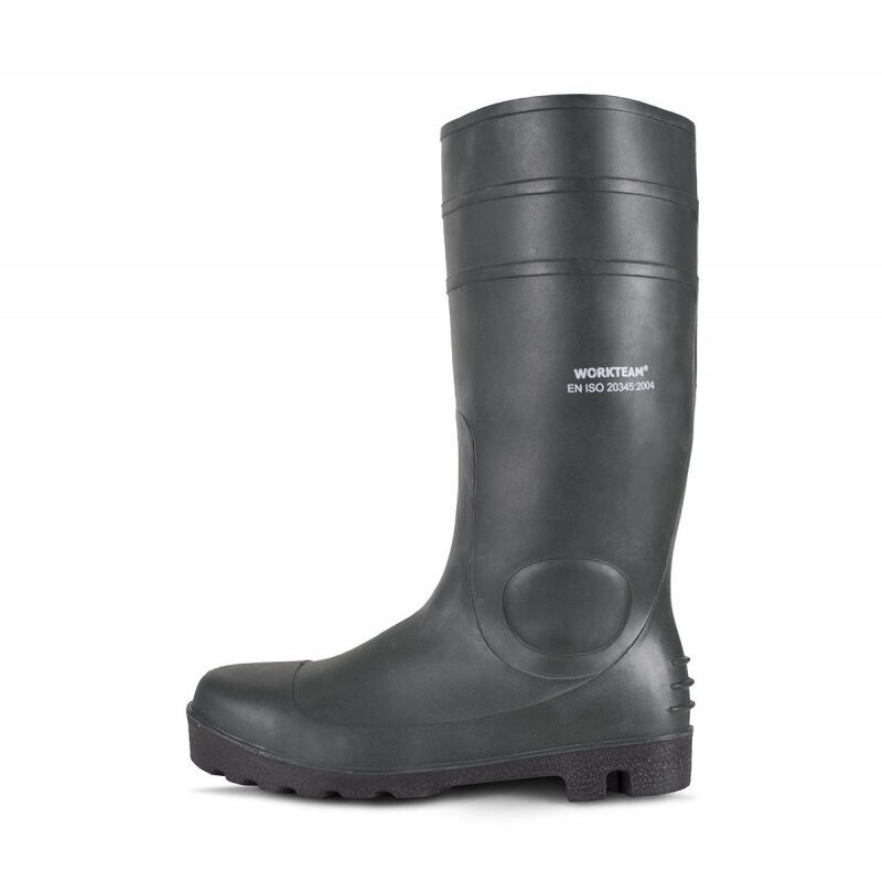 

Bota pocera verde con puntera y plantilla de acero WORKTEAM P2201 de caña alta | Verde - 45