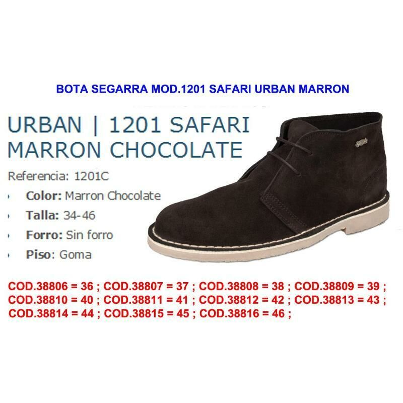 

bota segarra finstock mod.1201 safari urban marron talla 38 - Mibricotienda