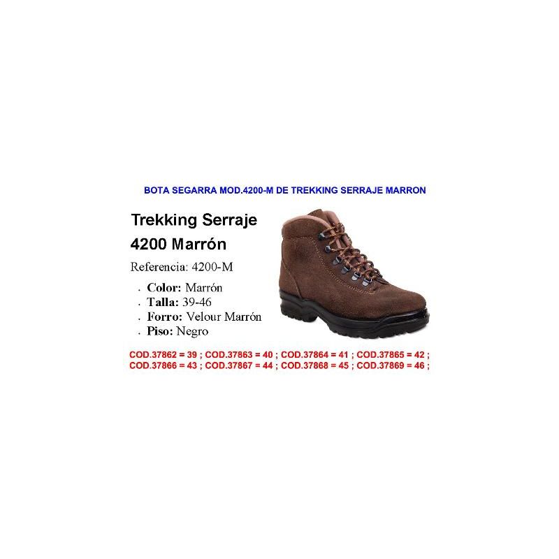 

bota segarra mod.4200-m de trekking serraje marron talla 46 - Mibricotienda