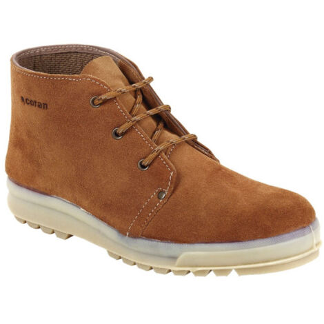Bota Trekking Modelo Morella En Piel Color Camel con Suela Antideslizante y Con Cordones - Tallas de 35 a 46 43 Camel